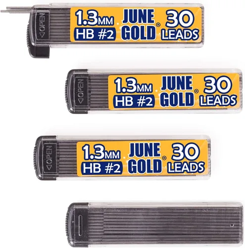 Miniatura 6 de June Gold 820 unidades, 0.3 mm 2B repuestos de plomo, 205 piezas por dispensador, grosor extra fino, plomo resistente a la rotura/grafito