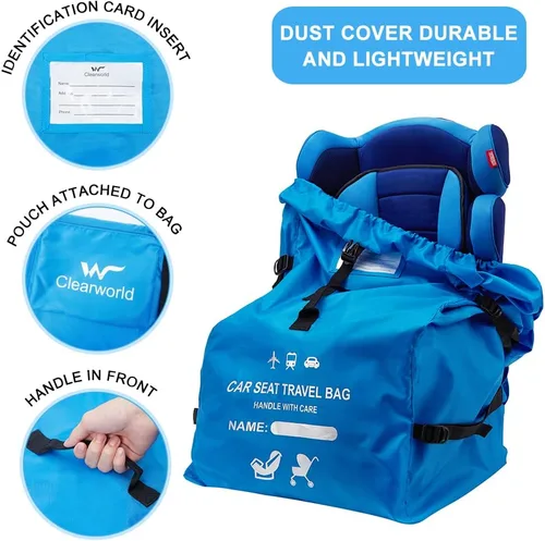 Miniatura 4 de Clearworld Bolsa de viaje para asiento de automóvil para viajes aéreos, bolsa duradera para control de puerta para el aeropuerto, bolsa