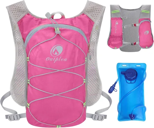 Miniatura 12 de Mochila de hidratación ligera con bolsa de agua de 2 L para hombres y mujeres, pequeñas mochilas de agua para correr, chaleco para senderismo