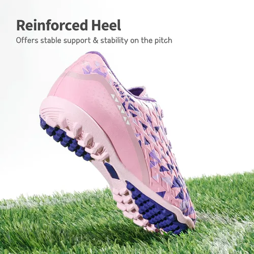 Miniatura 4 de DREAM PAIRS Zapatos de fútbol de interior con cordones para niños y niñas, para niños pequeños y grandes