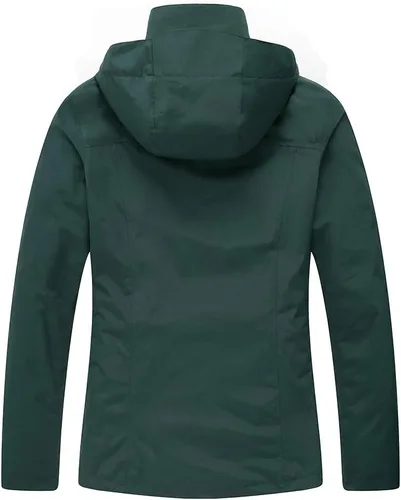 Miniatura 2 de Diamond Candy Chaqueta de invierno 3 en 1 para mujer, impermeable, con capucha, chaqueta de esquí de forro polar cálido