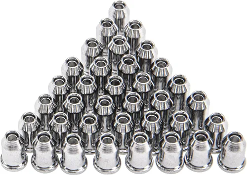 Miniatura 6 de 36 casquillos de metal para guitarra Yootones a través del cuerpo, virolas de montaje de cuerdas compatibles con repuesto de guitarra (negro)