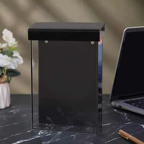 Miniatura 7 de Thyle Soporte para folletos para exteriores de 8.5 x 11 pulgadas con tapa, caja de literatura acrílica para montaje en pared, impermeable