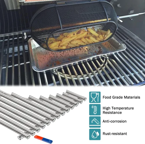 Miniatura 6 de Criditpid 7638 7639 Parrillas para parrilla Weber Spirit I y II 300 Series, Spirit E310 E320 E330 S310 S320, 304 Acero inoxidable Gourmet BBQ System