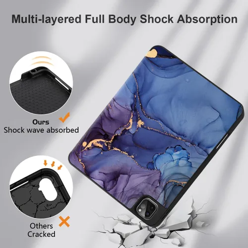 Miniatura 4 de DONGKE Funda protectora delgada para iPad Pro 2022/2021/2020/2018 de 11 pulgadas de generación 4/3/2/1 - Funda protectora delgada - Soporte