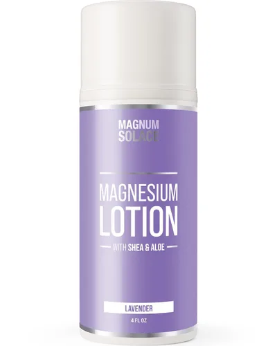 Magnum Solace Loción de magnesio – Súper concentrada – Fabricado con aloe y karité – Seguro para niños, fabricado en los Estados Unidos (lavanda)