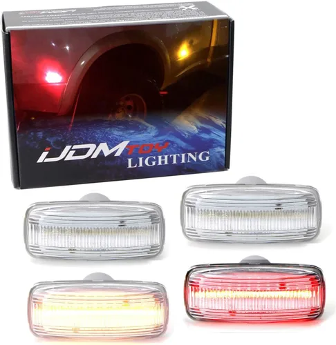 iJDMTOY Juego de luces marcadoras para cajuela con lente transparente, color ámbar/rojo, compatible con Dodge RAM 2500HD 3500HD 2010-18 para