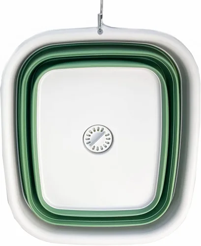 Miniatura 6 de SAMMART Sartén plegable de 15 litros con tapón de drenaje, lavabo de lavado plegable, tina portátil para lavar platos, bandeja de almacenamiento