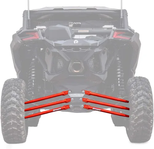 Miniatura 7 de SuperATV Brazos/varillas de radio trasero de tubo redondo resistente para Can-Am Maverick X3 72 pulgadas Turbo/X RC/X MR/X RS/MAX (ver ajuste abajo)