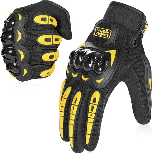 COFIT Guantes de motocicleta transpirables, guantes de motocicleta compatibles con pantalla táctil antideslizantes con buen agarre, protección de
