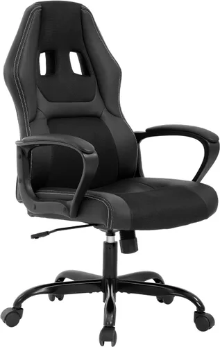 Silla de juegos de piel sintética, ergonómica, silla de oficina, sillas ejecutivas para computadora, respaldo alto, tarea de computadora con soporte