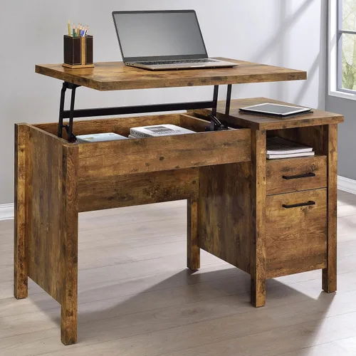 Miniatura 10 de Coaster Home Furnishings Delwin - Escritorio de madera de ingeniería para computadora de 47 pulgadas con cajones y cajón de archivador, sin bandeja