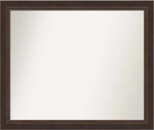 Miniatura 65 de Amanti Art Espejo de baño de bronce para sobre el fregadero, 24 x 24 pulgadas, espejo cuadrado de bronce Lara para tocador, marco de madera
