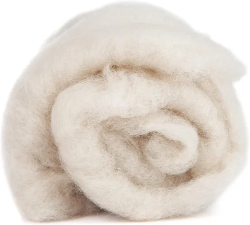 Miniatura 34 de Desert Breeze Distributing Lana maorí cardada de lana, 100% lana natural de Nueva Zelanda fabricada por DHG en Italia para fieltro de aguja, 3.5