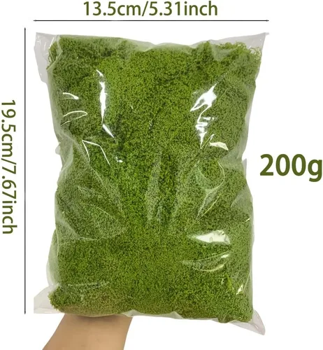 Miniatura 2 de Musgo verde falso para manualidades, musgo verde falso para plantas en maceta, plantas en maceta de imitación para decoración de manualidades, arte