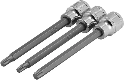 Miniatura 3 de NEIKO 10080A - Juego de llaves de vaso de 3/8 pulgadas extra largas Torx Star Bit 7 piezas T10 a T40 4-3/8 pulgadas de longitud