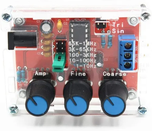 Miniatura 2 de XR2206 HighAccuracyFunction Generador Módulo generador Kit de bricolaje, generador de forma de onda de frecuencia ajustable sinusoidal, triangular
