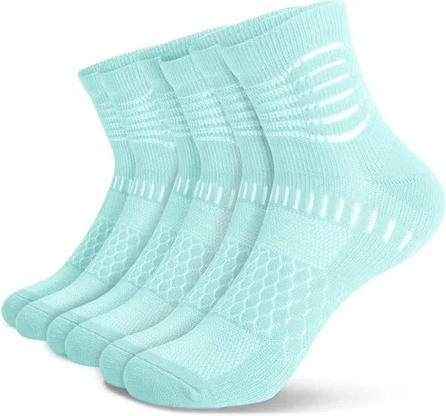 Miniatura 12 de IRAMY Calcetines de compresión de tobillo Coolmax para mujeres y hombres, calcetines que absorben la humedad, alivio de la fascitis plantar, 3/5