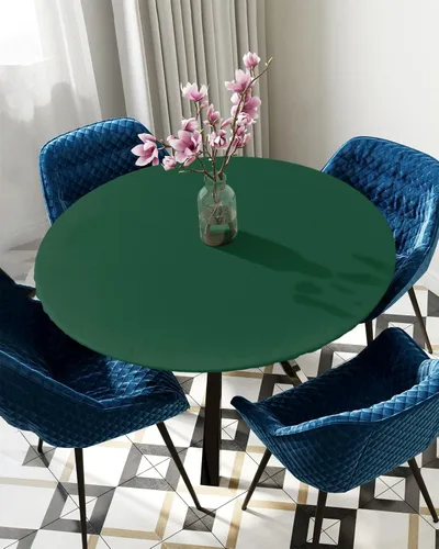 Miniatura 8 de Mantel redondo ajustable con bandera de camuflaje estadounidense para mesas de comedor, diseño de estrellas y rayas de camuflaje con borde elástico