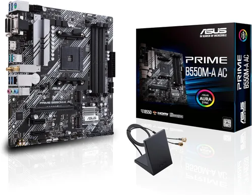 Miniatura 6 de ASUS Prime B550M-A WiFi II AMD Micro ATX Placa base con PCIe 4.0, WiFi 6, memoria ECC, HDMI 2.1, cabecera RGB