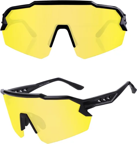 Ukoly Gafas de sol de béisbol para hombres y mujeres, gafas de sol deportivas para béisbol, correr, ciclismo, protección UV400, TR90, marco 615