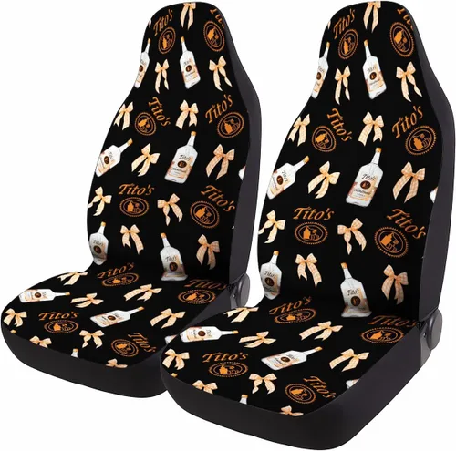 Miniatura 26 de GENANY Horror Nightmare Skellington - 2 fundas de asiento delantero para automóvil, camión, SUV, regalos de Navidad, funda de asiento de cubo