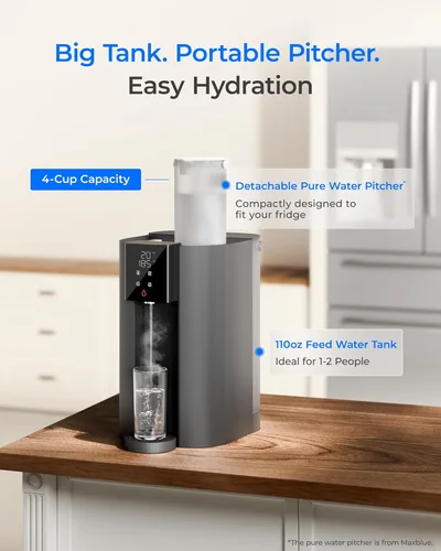 Miniatura 8 de Waterdrop C1H - Sistema de ósmosis inversa para encimera, certificado NSF/ANSI 372, filtro de agua caliente instantánea de ósmosis inversa de 6