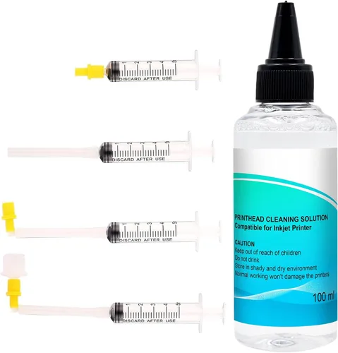 Miniatura 2 de Kit de limpieza de cabezal de impresión (2 x 3.4 fl oz), kit de limpieza de cabezal de impresora de inyección de tinta para todas las impresoras