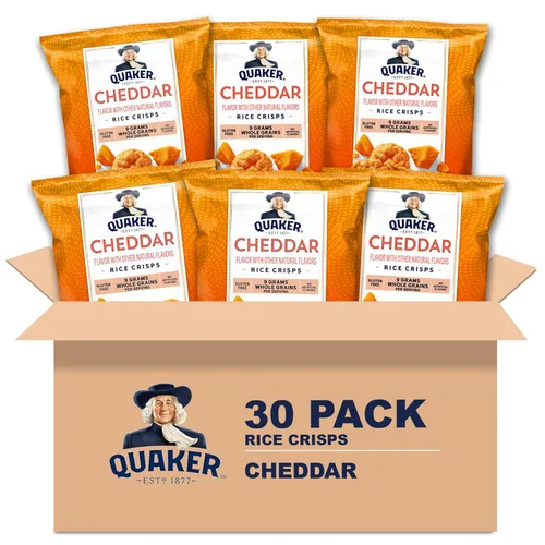 Miniatura 11 de Quaker - Patatas fritas de arroz, sin gluten, mezcla de variedad dulce y salada de 4 sabores, porción única, 19 g, paquete de 30