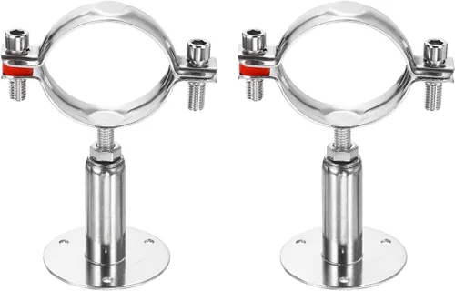 Miniatura 11 de HARFINGTON 2 piezas de montaje en pared de montaje en techo de acero inoxidable 304 abrazadera de soporte de tubo ajustable para tubo OD 1"-1.1