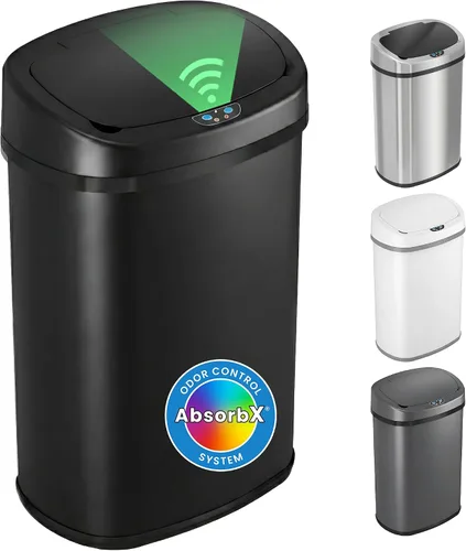 Miniatura 13 de iTouchless PUEDE DE BASURA AUTOMÁTICO DE 13 GALONES CON FILTRO DE ABSORTE DE OLOR Y BLOQUEO DE LA TAPA, PINDADOR DE BASURA DE COCINA DE SENSOR