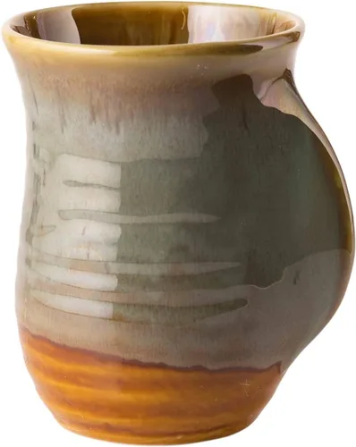 Miniatura 2 de Taza Calentadora de Manos, Cerámica de Cerámica Hecha a Mano y Pintada a Mano - El Bolsillo Contorneado Mantendrá el Calor de Tu Bebida Para