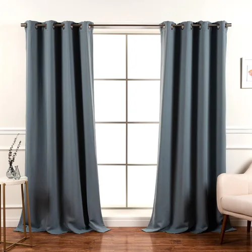 Miniatura 37 de Best Home Fashion Cortinas Opacas 2 Paneles - Tratamiento de Ventana con Aislamiento Térmico Premium Cortinas Opacas para Dormitorio - Parte Castaño