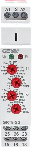 Miniatura 8 de GEYA Relé de tiempo de ciclo asimétrico 1SPDT 16A AC/DC12V-240V Ciclador Repetición Temporizador Retraso Relé Carril DIN modular