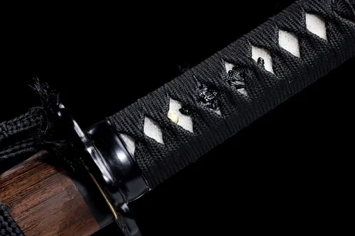 Miniatura 8 de Tanto Sword - Espada corta hecha a mano de arcilla katana templada de acero T10 real Hamon espada samurái de espiga completa afilada