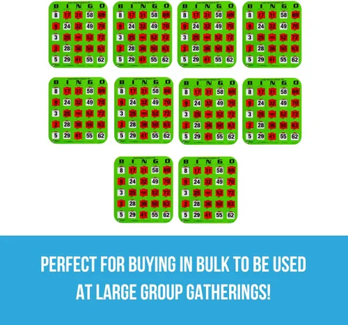 Miniatura 2 de Regal Bingo - Tarjetas de Bingo con Ventanas Deslizantes Solamente - 8" x 9" - Cartulina Verde de 5 Capas - Fácil de Leer - Sin Duplicados - Paquete