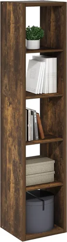 Miniatura 39 de Furinno Organizador de Almacenamiento en Cubos Decorativos con Respaldo Abierto, 4 Cubos, Gris Claro
