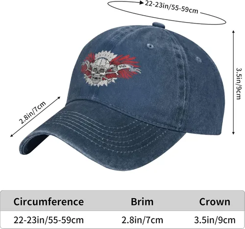 Miniatura 8 de Sombrero de vaquero de moda para hombre y mujer, ajustable para cuatro estaciones, gorra de béisbol del infierno con ángel, azul marino, Azul marino