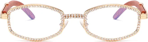 Miniatura 2 de Gafas de lectura con diamantes de imitación brillantes con marco retro punk brillante