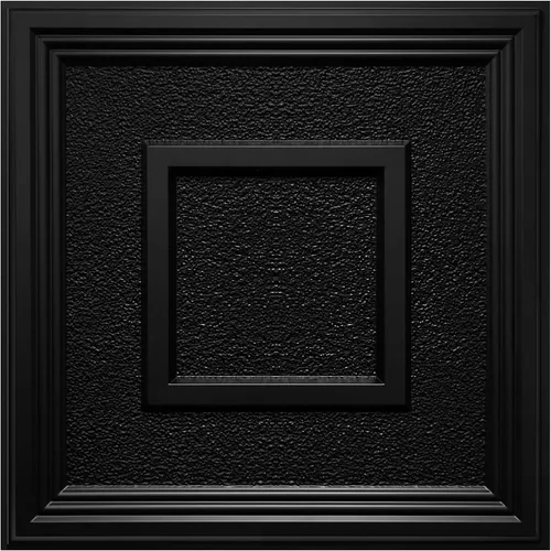 Miniatura 14 de STICKGOO Azulejo de techo colgante negro de 2 pies x 2 pies, panel de techo con revestimiento de PVC de alta calidad de 24 x 24 pulgadas - Paquete