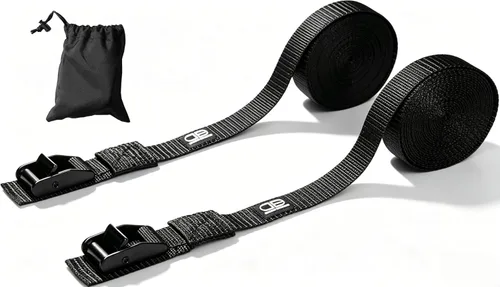 OCEANBROAD Correa de amarre para kayak de 1/1.5 pulgadas, 13/16 pies, paquete de 2 correas de hebilla de leva para tabla de surf, tabla de SUP,