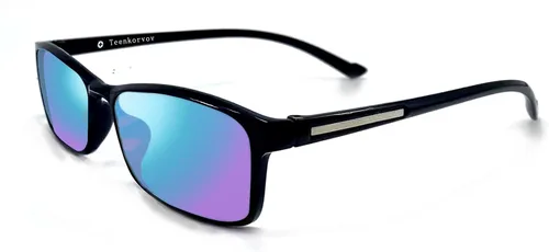 Lentes daltónicos de doble capa para hombres y mujeres con ceguera roja-verde, bloqueo de luz azul