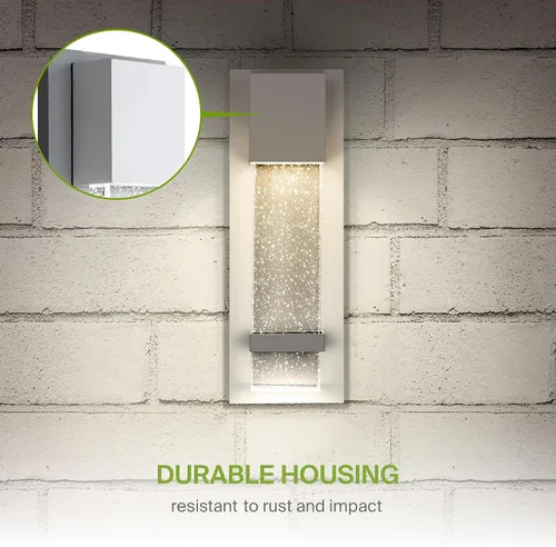 Miniatura 7 de ASD LED 13" Bubble Glass Wall Light Fixture, Outdoor & Indoor Seeded Sconce 3CCT, Waterproof, Dimmable, ETL Listed 12W 500LM 3000-5000K 120V