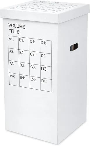 PerKoop 1 Paquete Organizador de Almacenamiento Portaplanos para Guardar Pósteres Tablas de Anclaje 16 Ranuras 25 x 14.2 x 14.2 Pulgadas Soporte de