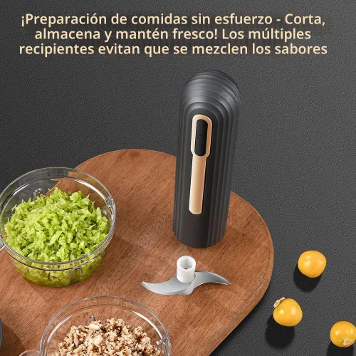 Miniatura 5 de Mini procesador eléctrico de alimentos, procesador de alimentos portátil USB de 4 tazas, picador de ajo, para cortar en cubitos, picar y hacer puré