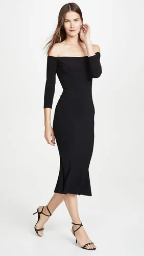 Miniatura 5 de Norma Kamali Vestido hasta la rodilla con hombros descubiertos para mujer