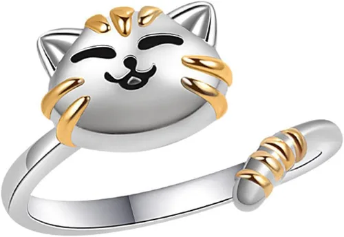 Miniatura 63 de Anillo de plata de ley 925, minimalista, ajustable, hecho a mano, para mujeres y niñas