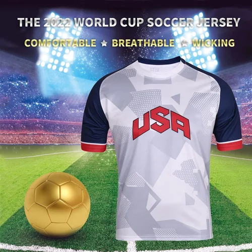 Miniatura 3 de SINLEISI Camisetas para aficionados de la Copa Mundial 2022 PaísesEstilos - Argentina, Brasil, México y Estados Unidos