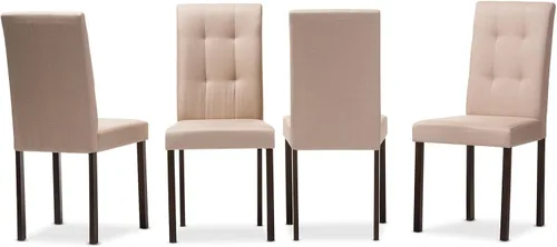 Miniatura 5 de Baxton Studio Andrew - Juego de comedor moderno y contemporáneo de 5 piezas, tapizado de tela gris