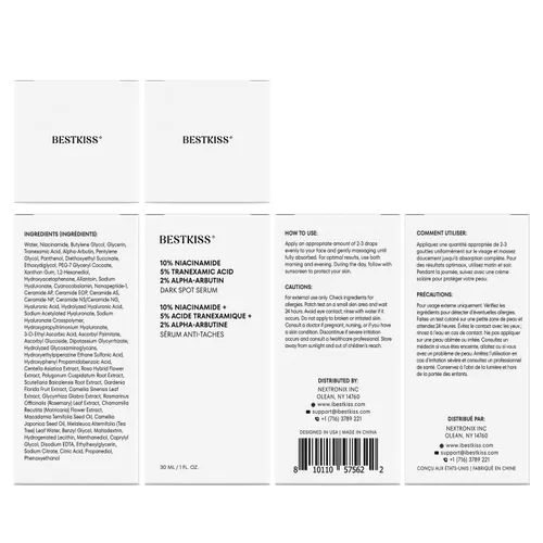 Miniatura 9 de 10% niacinamida + 5% ácido tranexámico + 2% alfa-arbutina suero de manchas oscuras con ceramidas ácido hialurónico centella asiática – vidrio
